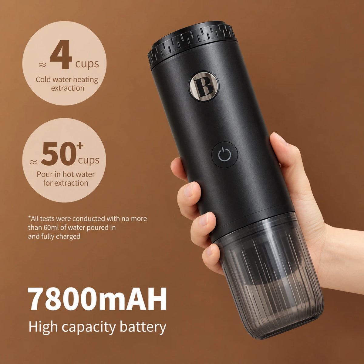 Self-Heating Portable Electric Espresso Machine V2