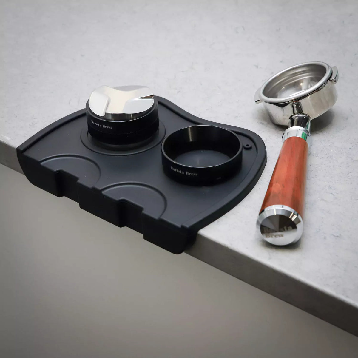 Temping Mat Espresso Tamping Mat with Dedicated Tamper Holder – Barista Brew
